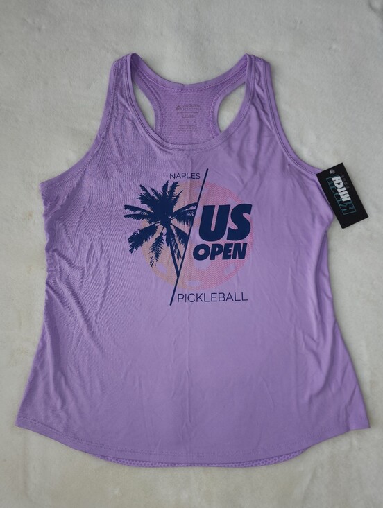 Kitsch Tops - Kitch Lavender Naples US Open Pickleball Graphic Racerback Tank Top